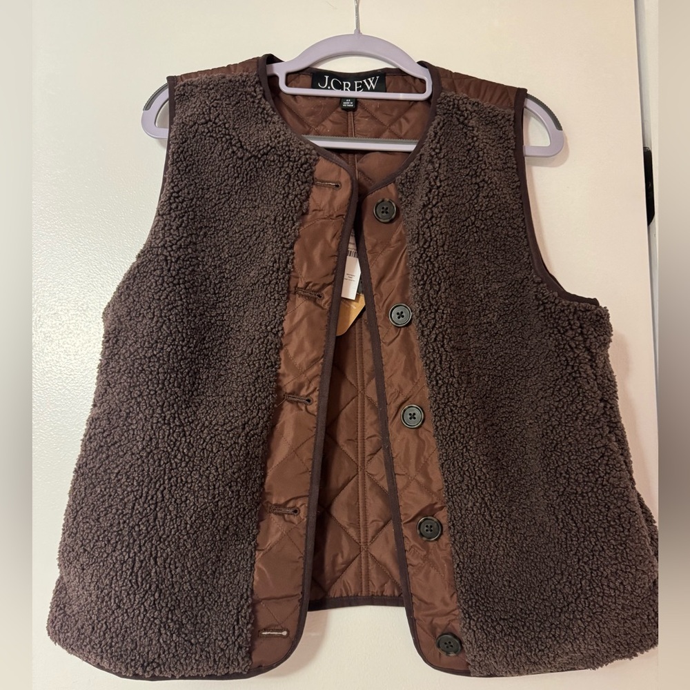 J Crew Chocolate Reversible Vest